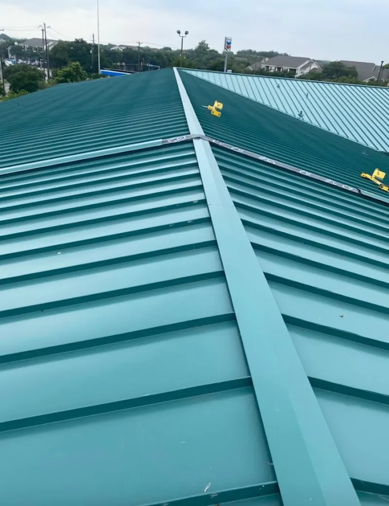 Green commercial metal roof ridge and valley for Metal Roof Repair in Ladson